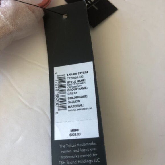 T Tahari 3D Greta Leather Flowers Appliques Pink Crossbody Handbag - Picture 13 of 16